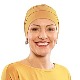 Čepice po chemoterapii, dámská Canaver (2-vrstvá) mango - Náhled