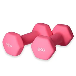 Sada dvou cvičebních činek Dumbell, růžové, 2 kg - Náhled