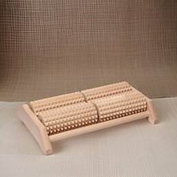 Dřevěný masážní strojek na chodidla B Double, 28 x 18 x 7 cm - Náhled