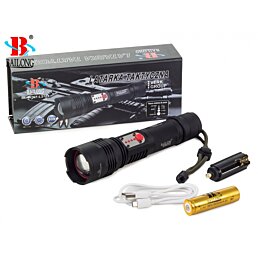 Taktická nabíjecí baterka CREE LED USB XML-L2-U2
