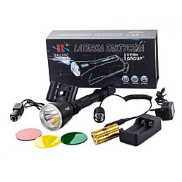 Taktická nabíjecí baterka s příslušenstvím