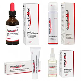 DemykoMed Set max 4 výrobky roztok, sprej, krém a olejíček