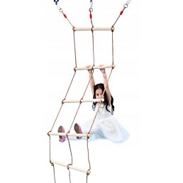 Dětský lanový žebřík 180 cm, dřevěný