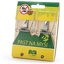 Dřevěná past na myši Wood, 100 x 45 mm, 2 ks - Náhled