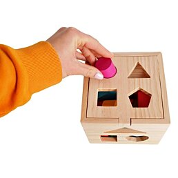 Dřevěné třídící kostky - vzdělávací hračka