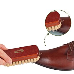 Dřevěný kartáč na leštění a čištění obuvi s měkkými štětinami, SoftBrush - Náhled