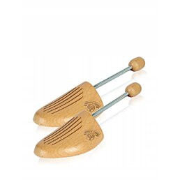 Dřevěný napínák z bukového dřeva s pružinou do bot