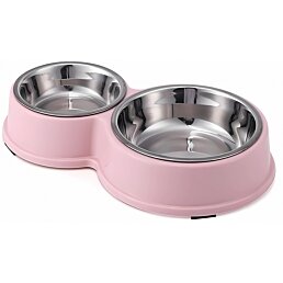 Dvojitá miska pro psa nerez