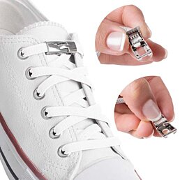 Elastické šňůrky bez vázání s kovovou sponou