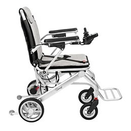 Elektrický skládací vozík pro imobilní SMART-TIM, stříbrný - 115 kg - Náhled