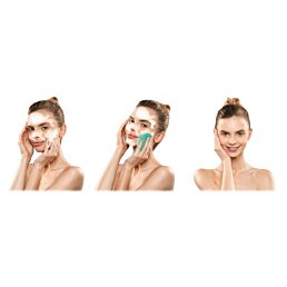 Sonická kartáček na čištění pleti Bliss 2v1, růžový EBM004 - Náhled