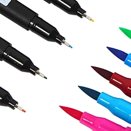 Oboustranné akvarelové fixy v pouzdře na zip - 100 ks - Náhled