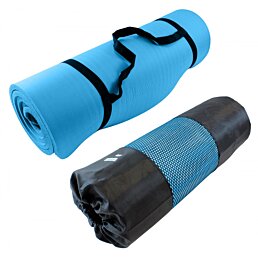 Fitness podložka na cvičení 183 x 61 cm modrá - Náhled