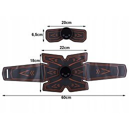 Fitness stimulátor svalů EMS 3ks, oranžový - Náhled