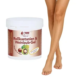 Kaštanový gel s vinným listem na unavené nohy, žíly a křečové žíly - 250 ml