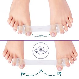 Gelový expandér na haluxy/deformaci kloubu plochá na cvičení, 1 pár - Náhled