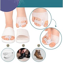 Gelový korekční obvaz s meziprstovým klínem a magnety, Hallux, 1 pár (2ks) - Náhled