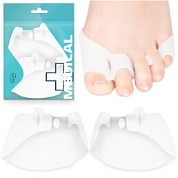 Gelový oddělovač prstů s krytem pro malíček, 1 pár