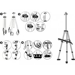 Hliníkový malířský stojan 160 cm + pouzdro - Náhled