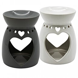 Aromalampa 13 cm Cuore, šedá - Náhled