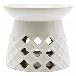 Aromalampa 10 cm Romb, bílá