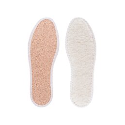 Obšívané hřejivé vložky do bot z ovčí vlny a korku, Nature