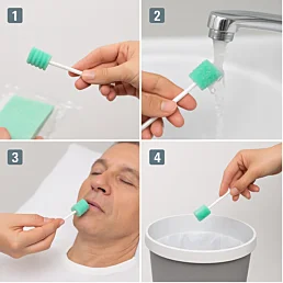 Houbový aplikátor na zvlhčení a čištění ústní dutiny – jednorázový - Náhled