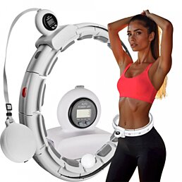 Hula Hop kruh na cvičení s digitálním počítadlem a závažím TRIZAND