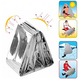 Záchranná termofólie, deka – Nouzová tepelná přikrývka 140 x 210 cm - Náhled