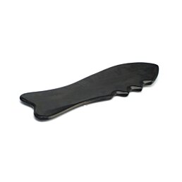 Přírodní roh masážní kámen Gua Sha ve tvaru ryby, 14 x 4,5 cm