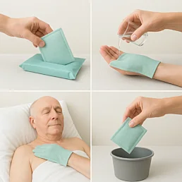 Hygienická umývací houbu na tělo s aloe a heřmánkem Cleanet Plus – 10 ks - Náhled