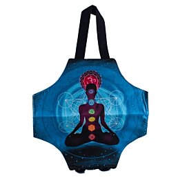 Jóga taška na karimatku uzavíratelná sponami - Jogín 7 čaker, 49 x 44 cm, modrá - Náhled