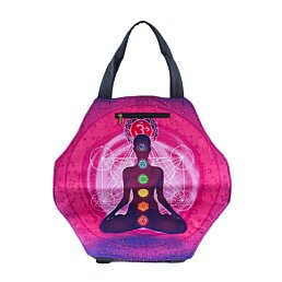 Jóga taška na karimatku uzavíratelná suchým zipem - Jogín 7 čaker, 49 x 44 cm, fialová - Náhled