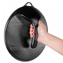 Kadeřnické zrcadlo kulaté - černé - Náhled