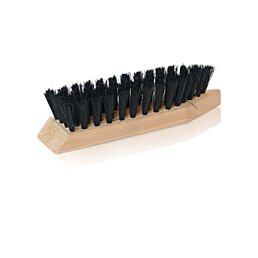 Hlava s umělými vlasy na čištění bot