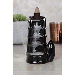 Keramický stojan na Backflow vonné kužely Bambus, tmavě hnědá - Náhled