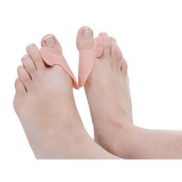 Klín s krytem hallux valgus - 2 v 1 oddělovač velkých prstů, tělové barvy, 2ks - Náhled