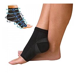 Kompresní ponožky s otevřenou špičkou, černé