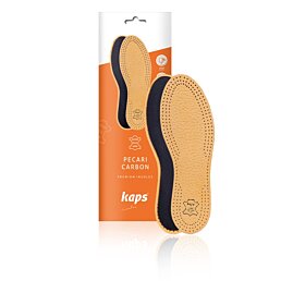 Kožené vložky do bot z ovčí kůže proti zápachu Pecari Carbon - pánské