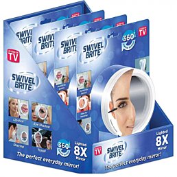 Kosmetické zrcadlo s LED osvětlením a 360 ° otáčením