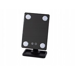 Kosmetické zrcadlo s podsvícením, LED barva, černé