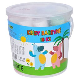 Křídy na chodník kulaté, Wiky, 15 ks