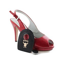 Podpatky na ostrohy kožené latex, černá, L (41-46) - Náhled