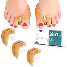 Silikonové oddělovače prstů na hallux valgus s klínem