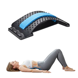 Masážní strečinkový mostík na záda s akupresurními výstupky – 3 úrovně