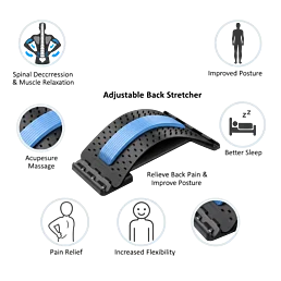 Masážní strečinkový mostík na záda s akupresurními výstupky – 3 úrovně - Náhled