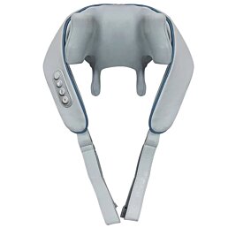 Elektrický masážní Shiatsu šál na krk a ramena – Hřejivá masáž pro uvolnění těla, šedá - Náhled