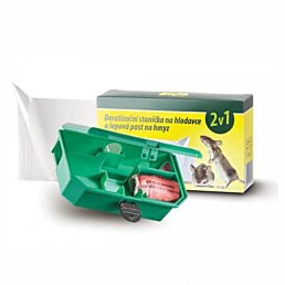 Deratizační stanice 2v1 – Bezpečná past na hlodavce s lepovou pastí na hmyz