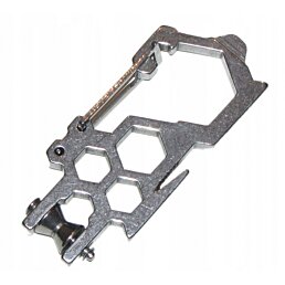 Multifunkční ocelová karabina – Multitool 9 cm - Náhled