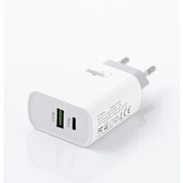 Adaptér a nabíječka mobilního telefonu s USB a USBC portem a kabelem lightning - Náhled